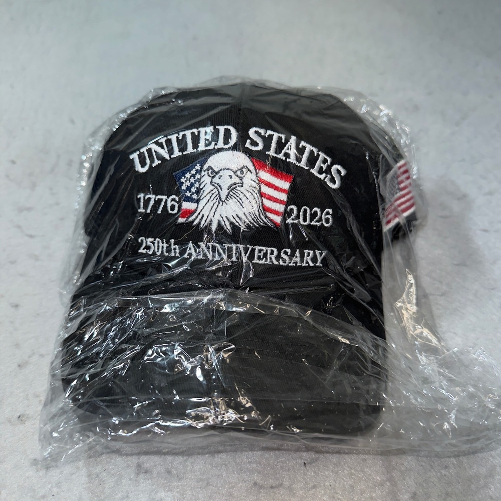 Unbranded Trucker Hat Unisex OS Black New US 250th Anniversary Eagle Mesh Cap